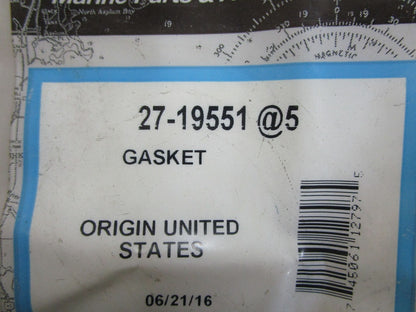 *NEW OEM* (LOT OF 5) 0770 Mercury Quicksilver Gasket 27-19551