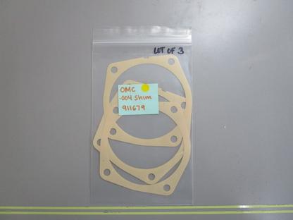 *NEW OEM* (LOT OF 3) 0810 OMC Johnson Evinrude .004 Shim 911679 0911679
