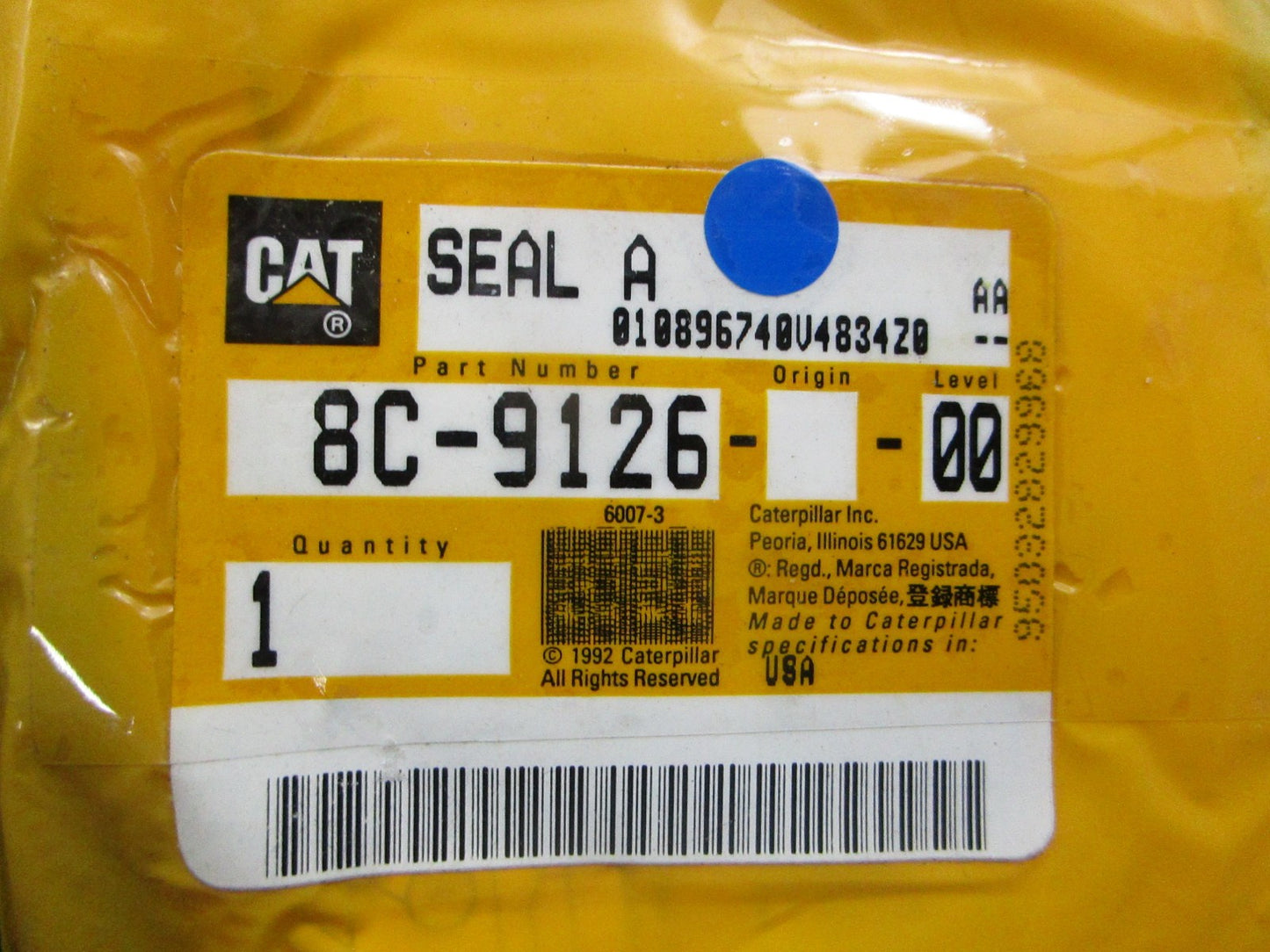 NEW OEM 8C-9126 CAT Seal Assembly 0810