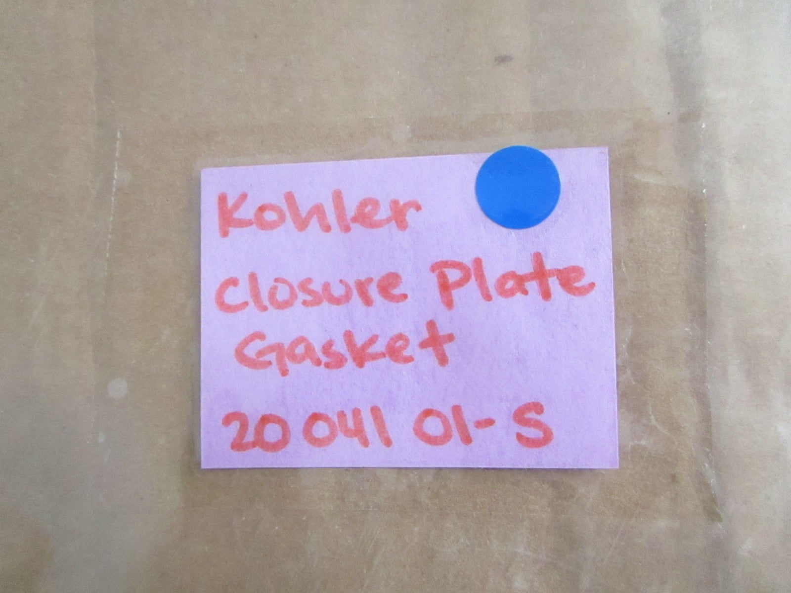 NEW OEM 20 041 01-S Kohler Closure Plate Gasket 0820