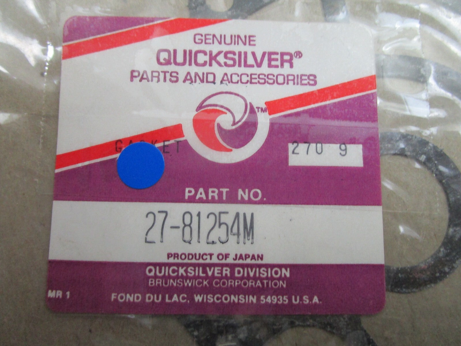 *NEW OEM* 0810 Mercury Quicksilver Gasket 27-881254M