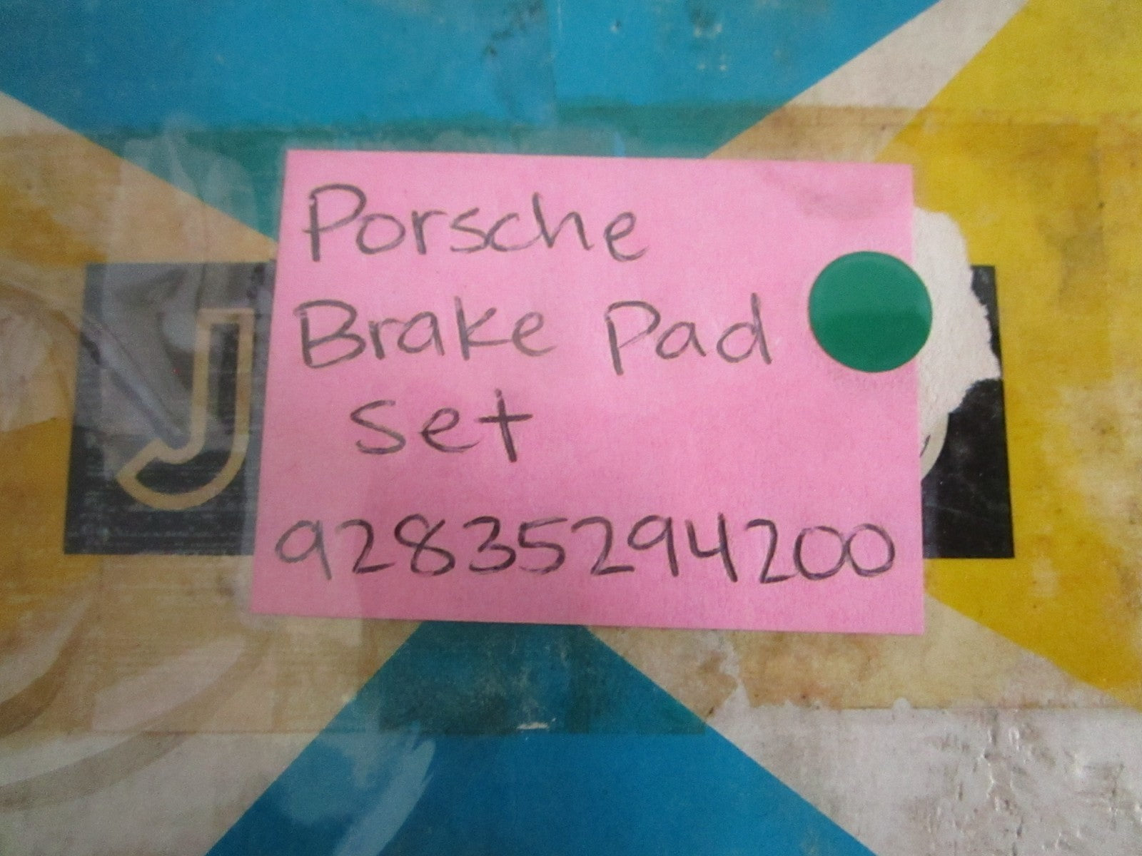 NEW OEM 92835294200 Porsche Jurid Brake Pad Set 0820