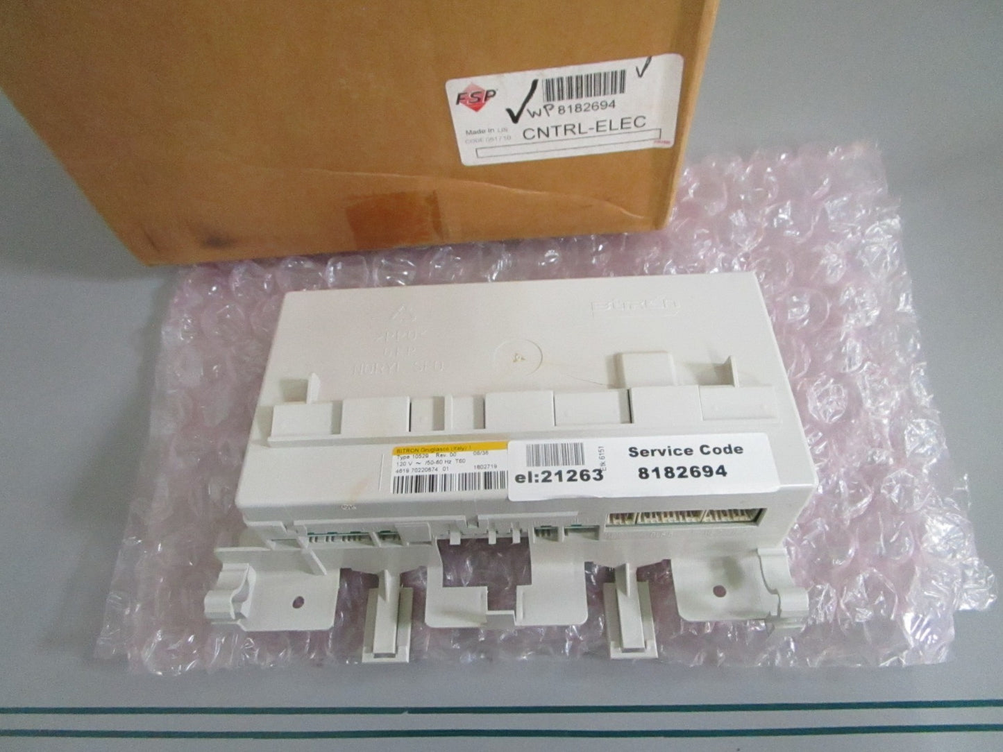 NEW OEM WP8182694 Whirlpool Washer Main Control Board 0820