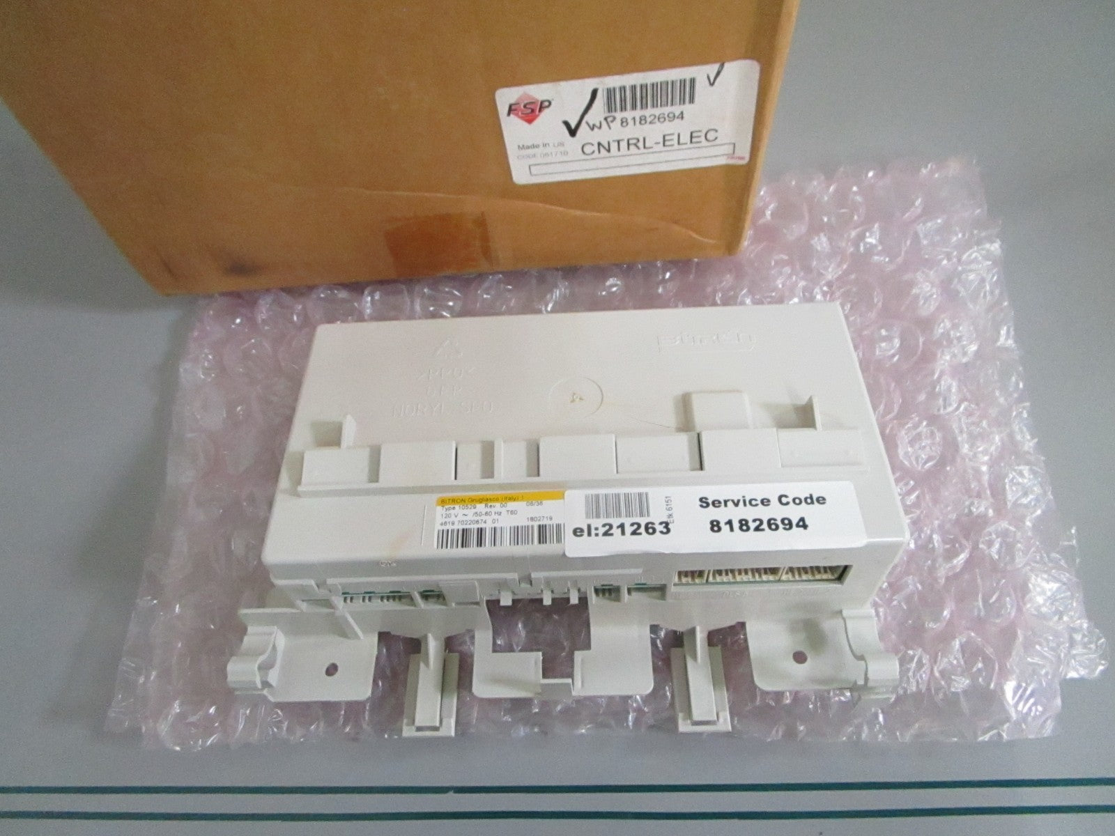 NEW OEM WP8182694 Whirlpool Washer Main Control Board 0820
