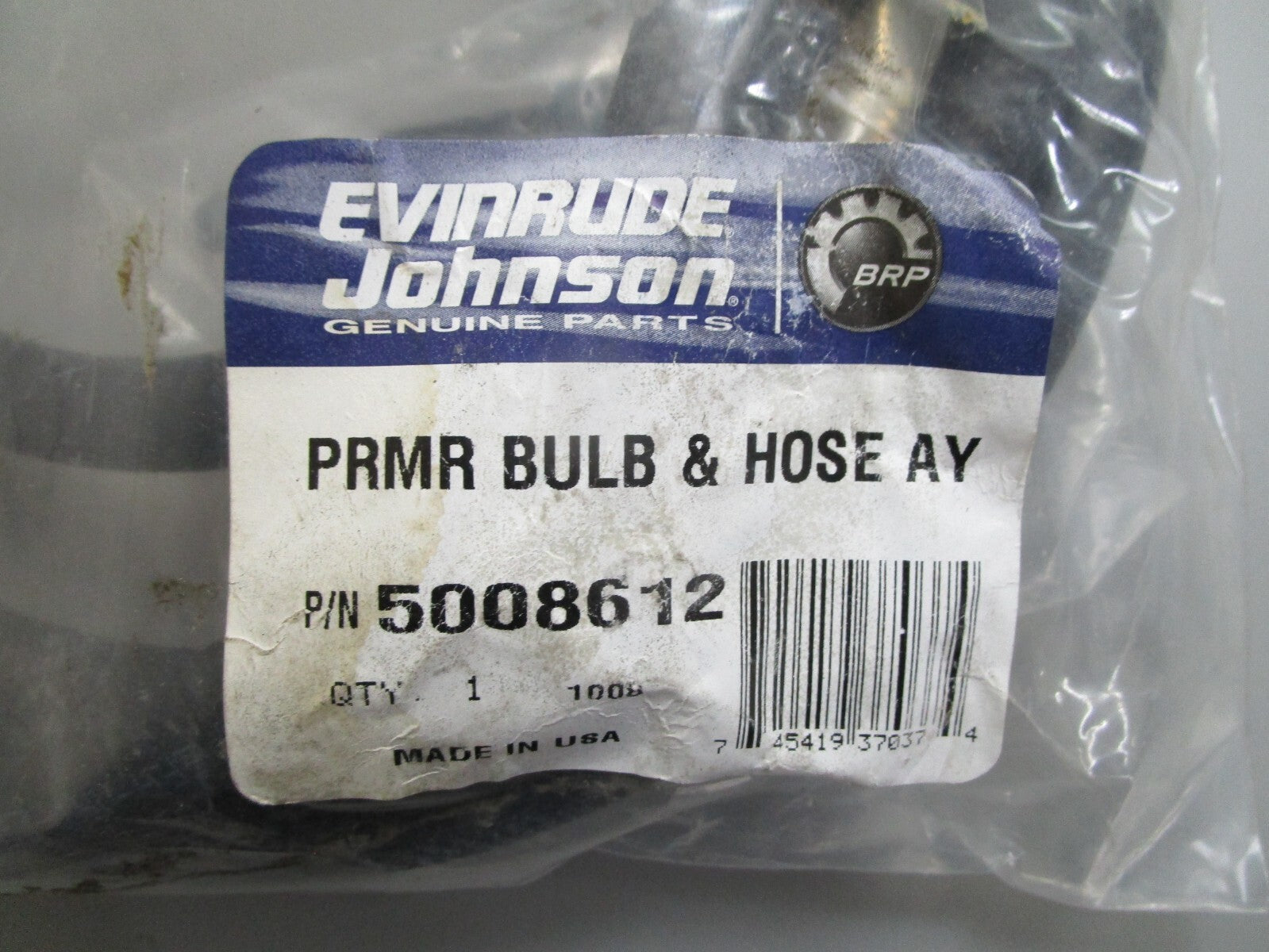*NEW OEM* 0820 OMC Johnson Evinrude Primer Bulb & Hose Ay 5008612