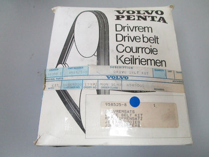 NEW OEM 958525 Volvo Penta Drive Belt Kit 0720