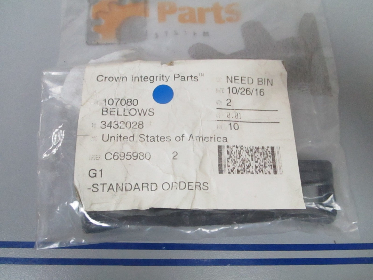 *NEW OEM* 0720 Crown Bellows 107080