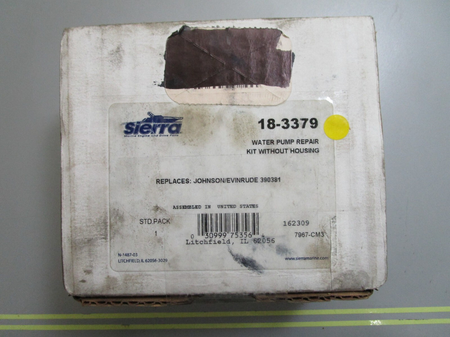 *NEW* 0810 Sierra Water Pump Repair Kit w/o Housing 18-3379 Replaces: 390381