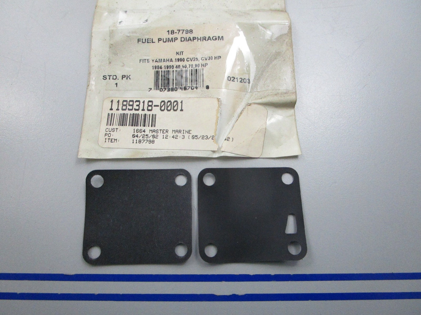 NEW 18-7798 Rep: Yamaha 30 40 50 70 90 HP Sierra Fuel Pump Diaphragm Kit 0810
