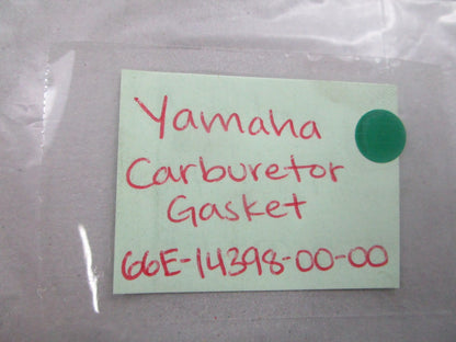 NEW OEM 66E-14398-00-00 Yamaha Carburetor Gasket 0810
