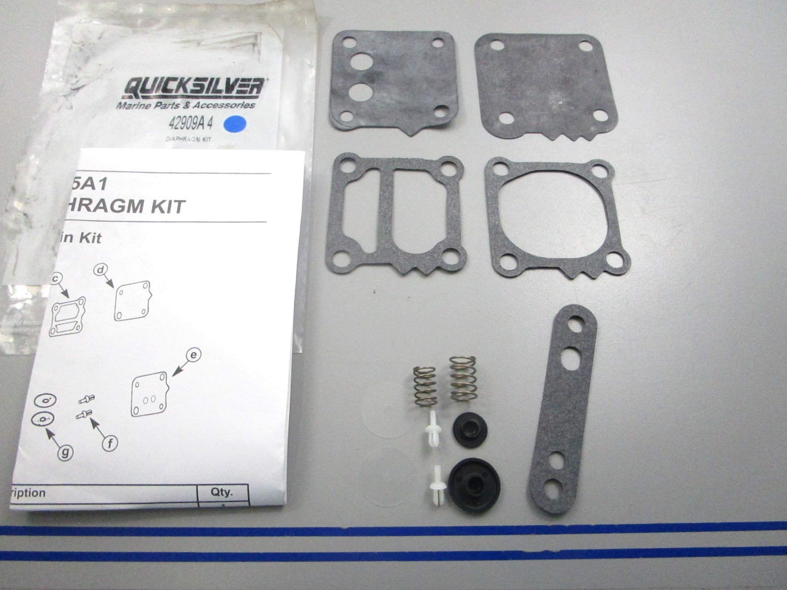 NEW OEM 42909A4 Mercury Quicksilver Diaphragm Kit 0810