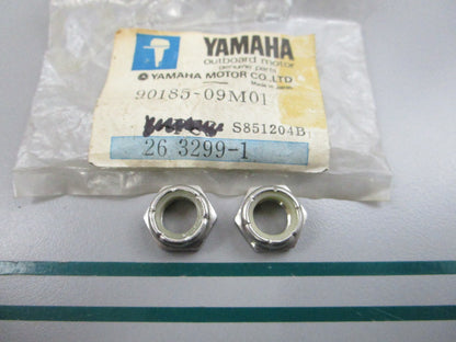 NEW OEM (LOT OF 2) 90185-09M01 Yamaha Self Locking Nut 0810