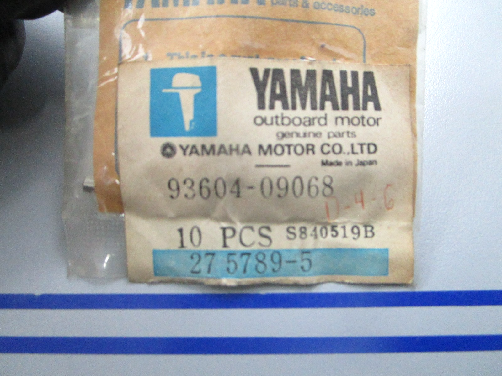 *NEW OEM* (LOT OF 10) 0810 Yamaha Dowl Pin 93604-09068-00