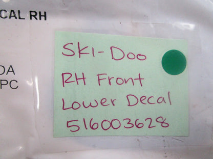 NEW 516003628 Ski-Doo RH Rear Front Lower Decal 0810