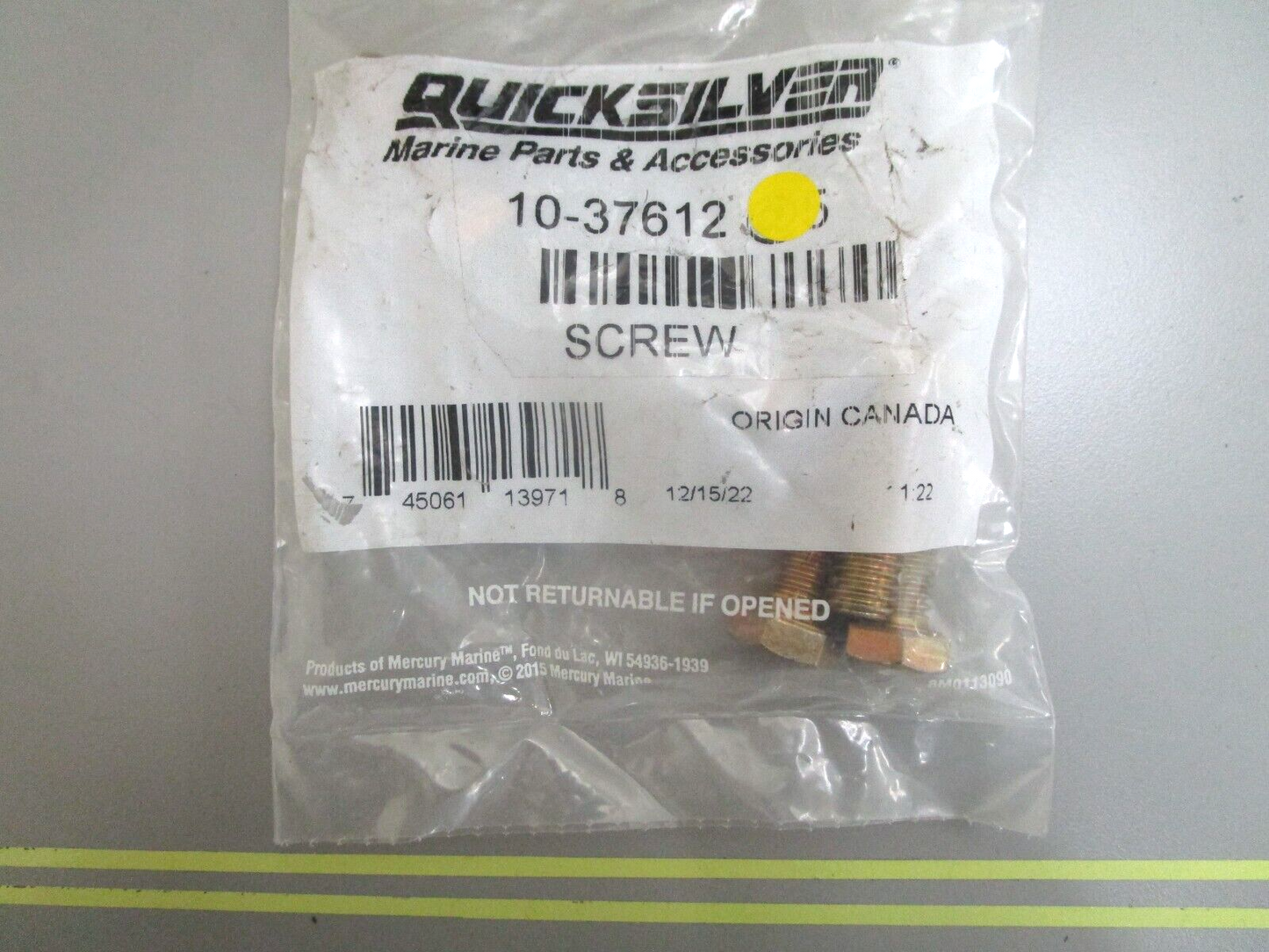 *NEW OEM* (LOT OF 5) 0750 Mercury Quicksilver SCREW 10-37612