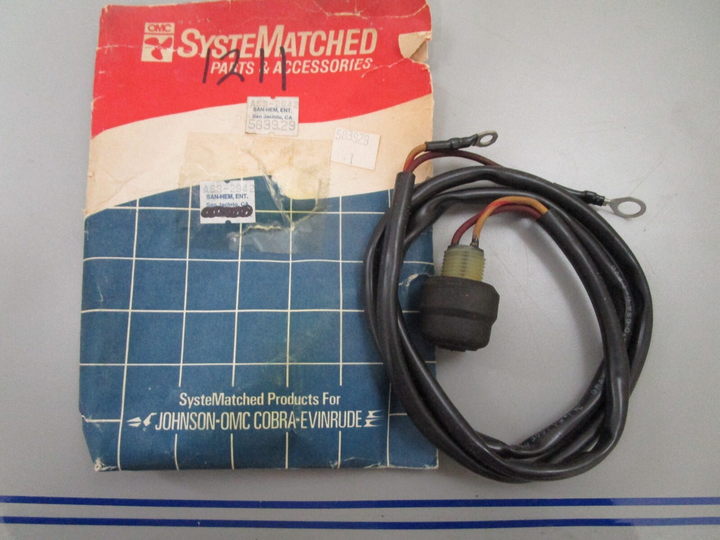 *NEW OEM* 0810 OMC Johnson Evinrude Start Switch 583929 0583929