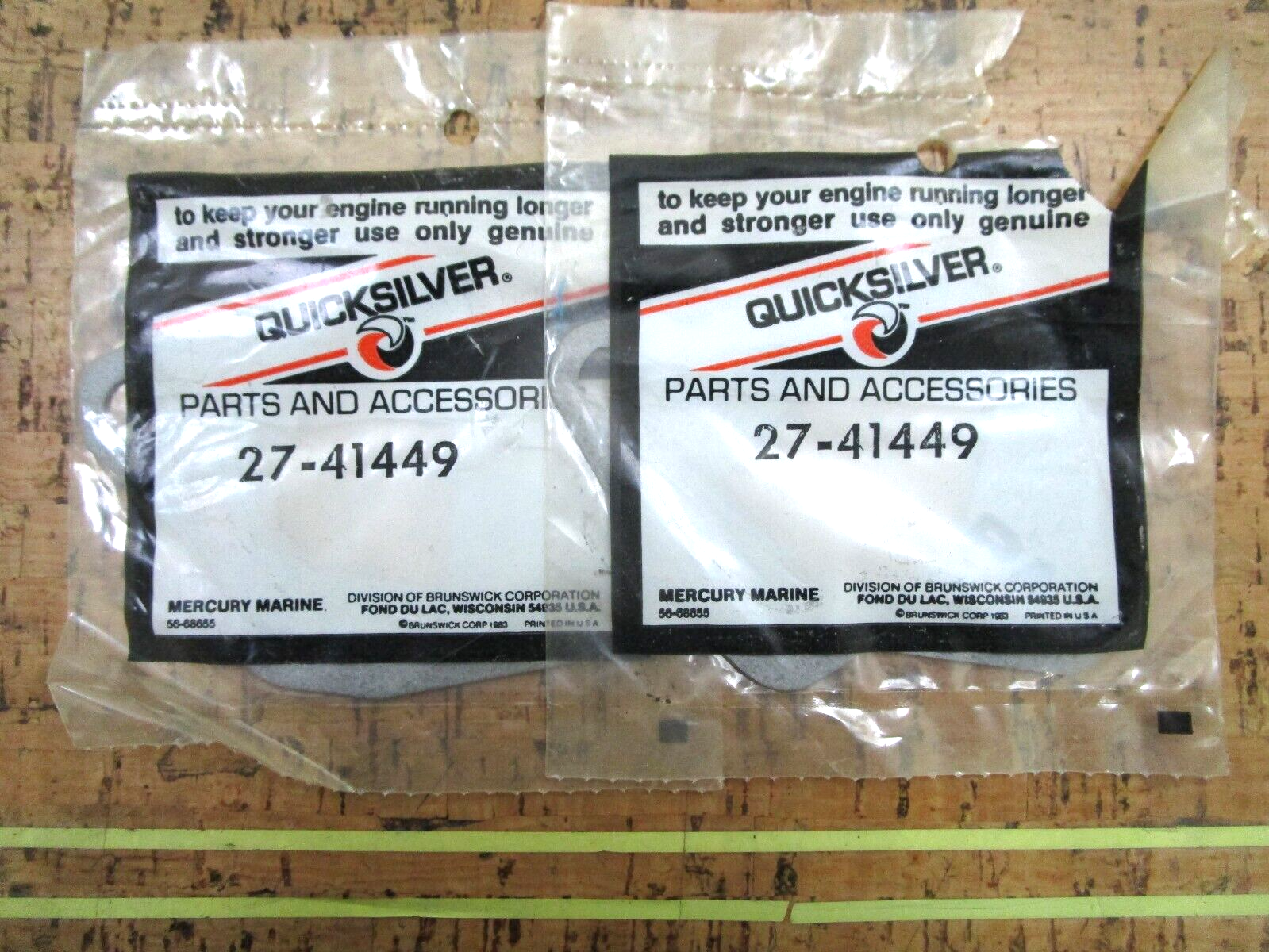 *NEW OEM* (LOT OF 2) 0750 Mercury Quicksilver GASKET 27-41449