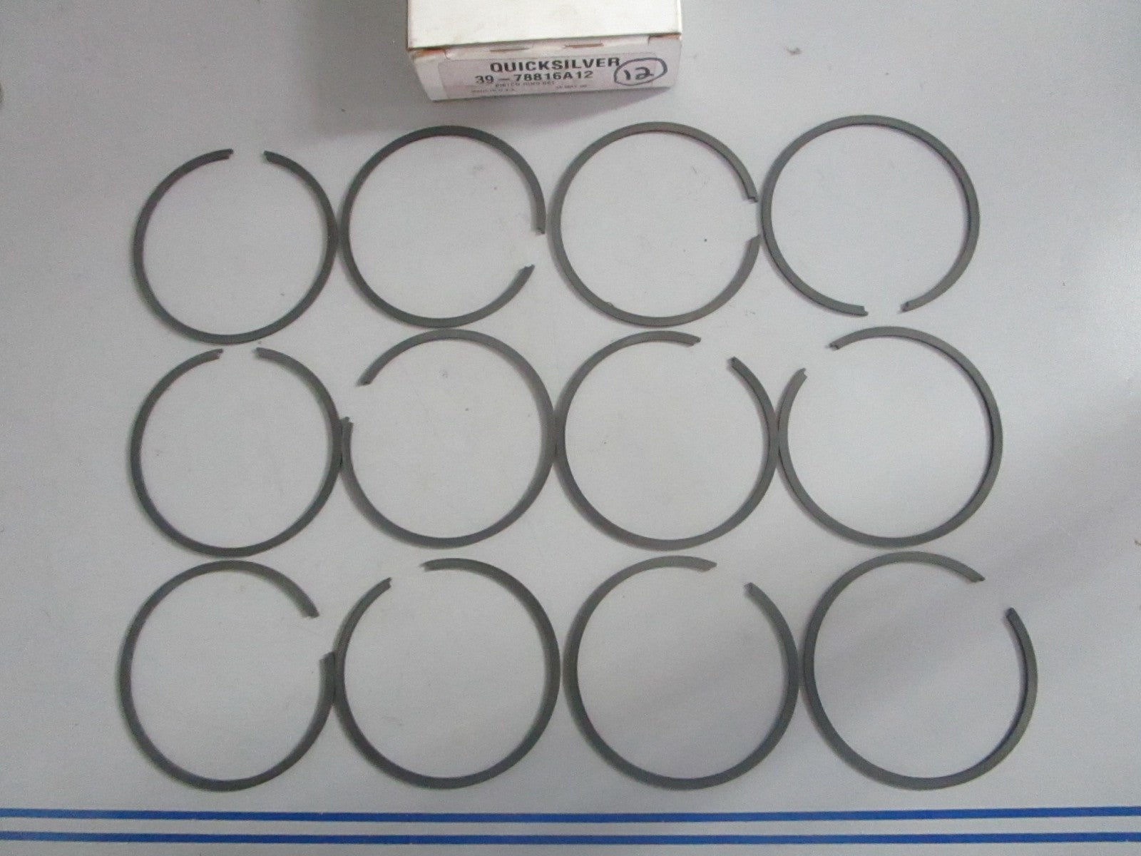 NEW OEM 39-78816A12 Mercury Quicksilver 12 Piston Ring Set 0820