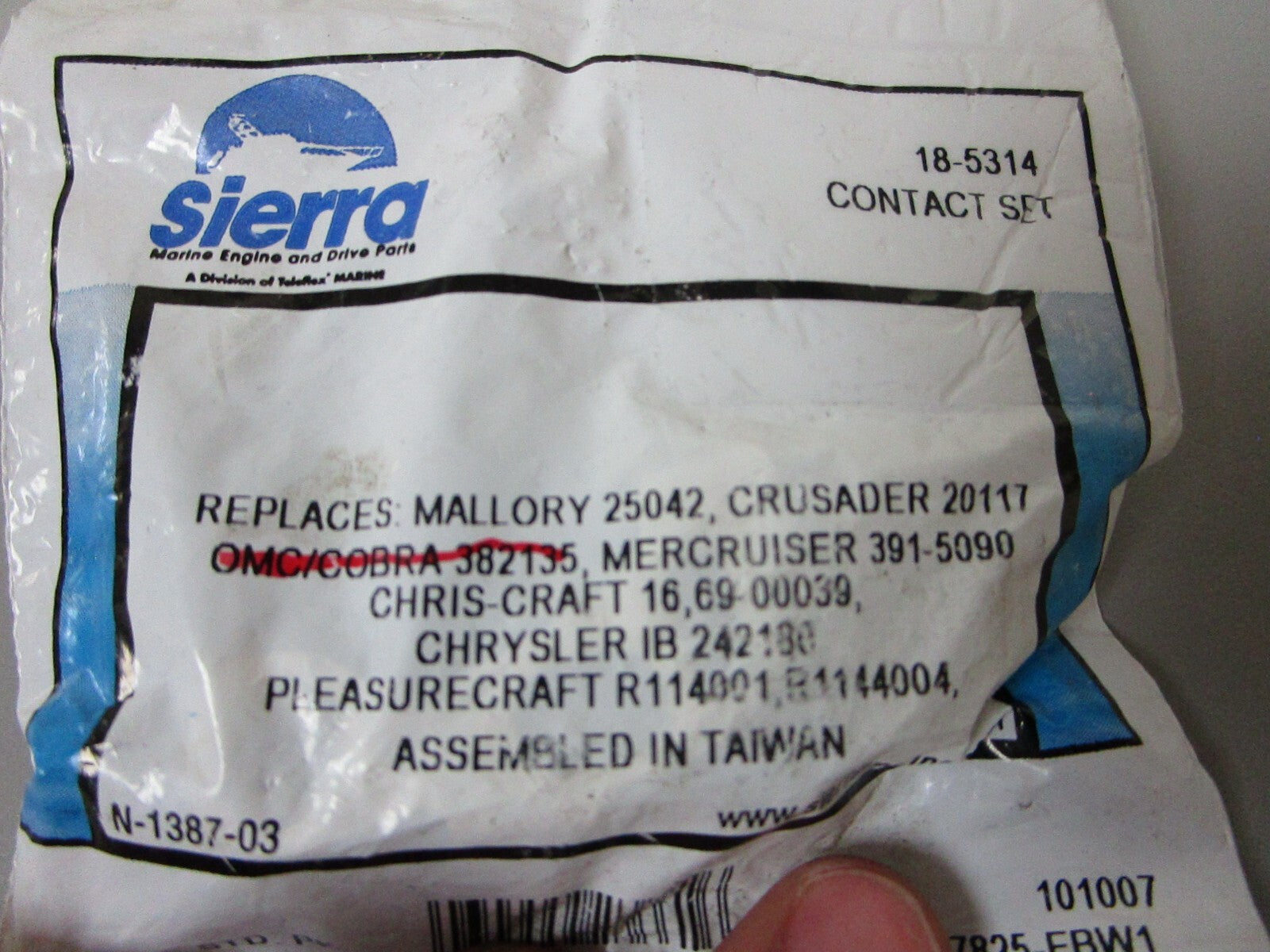 *NEW* 0810 Sierra Contact Set 18-5314 Replaces: Mercruiser 391-5090