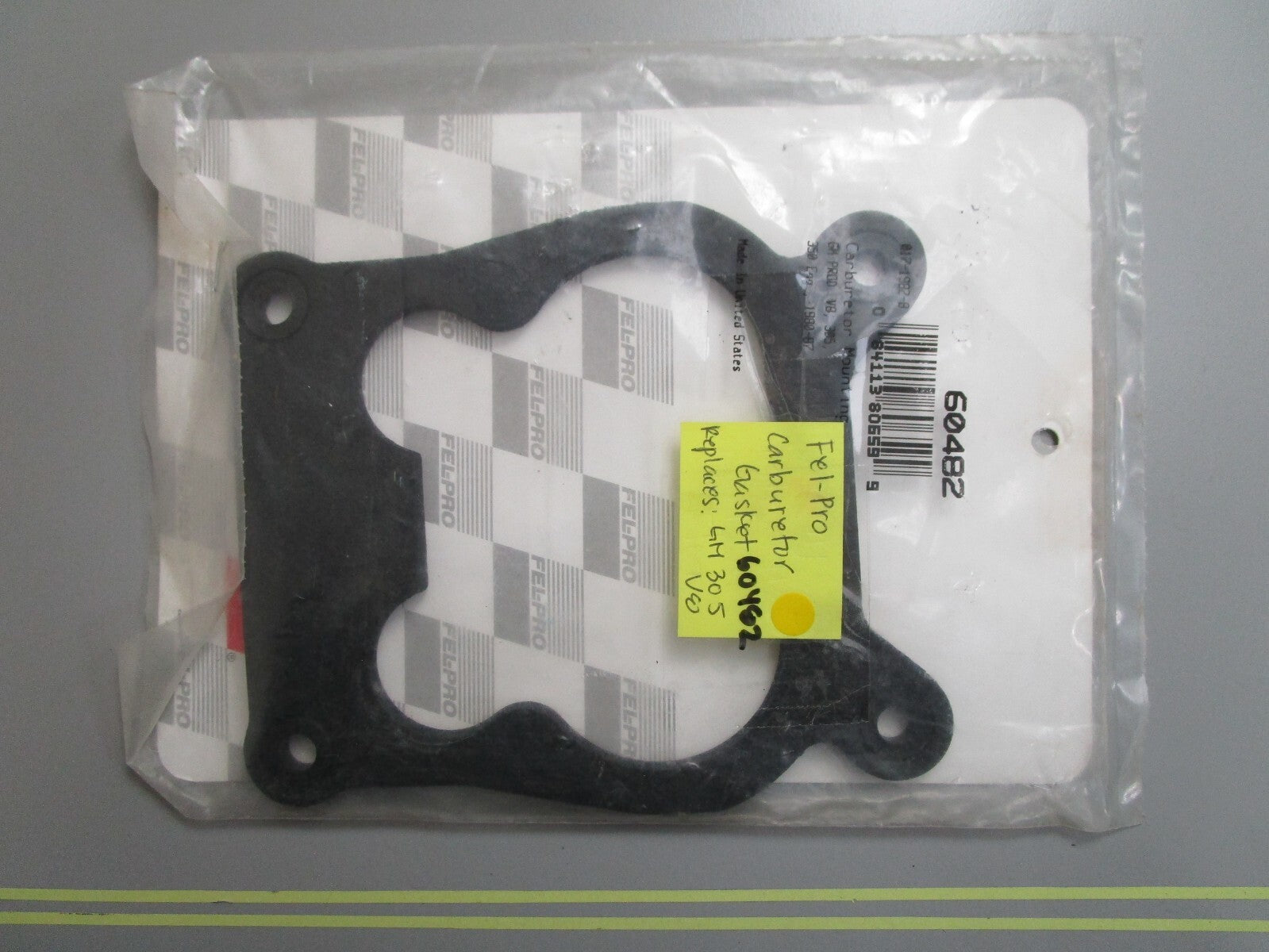 *NEW* 0810 Fel-Pro Carburetor Gasket 60482 Replaces: GM 305 V8