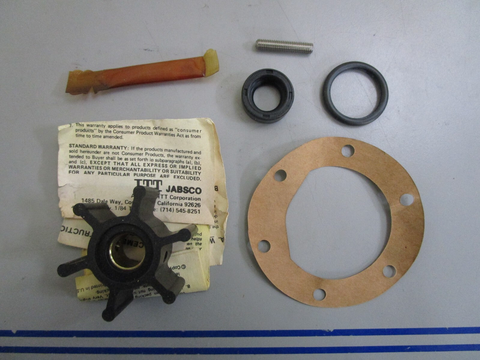 *NEW OEM* 0820 Jabsco Water Pump Impeller Kit 90020-0003