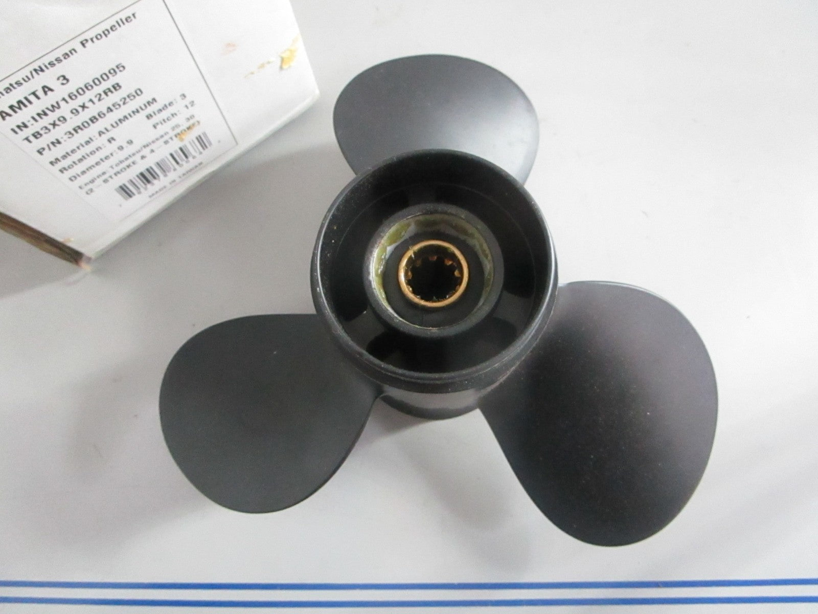 NEW OEM 3R0B645250 Tohatsu TB3×9.9×12RB Aluminum Propeller 0820