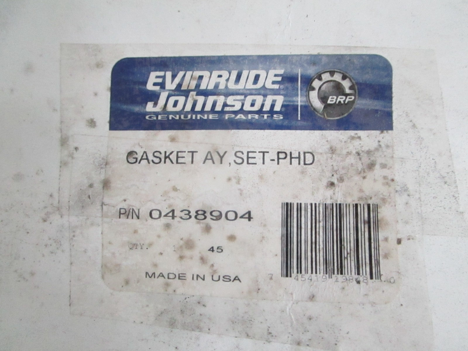 *NEW OEM* 0820 OMC Johnson Evinrude Power Head Gasket Set 438904 0438904