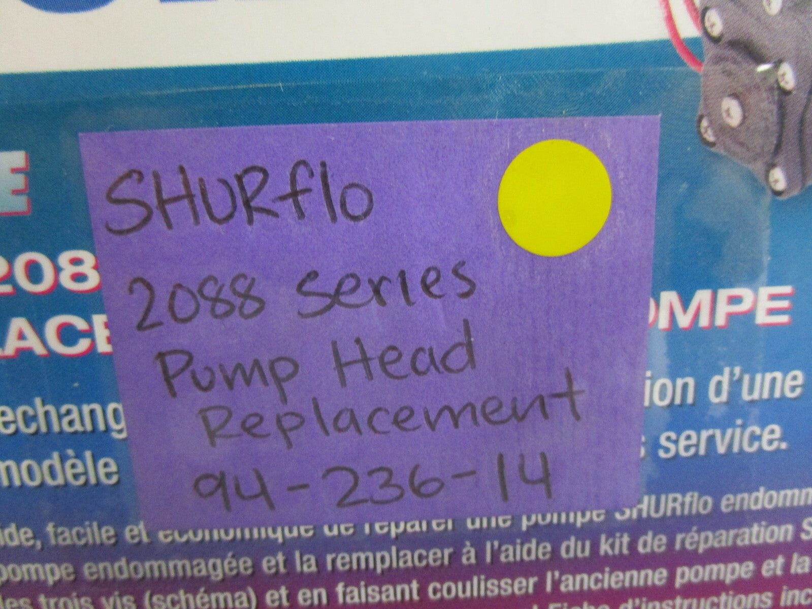 *NEW* 0820 SHURflo 2088 Series Pump Head Replacement 94-236-14