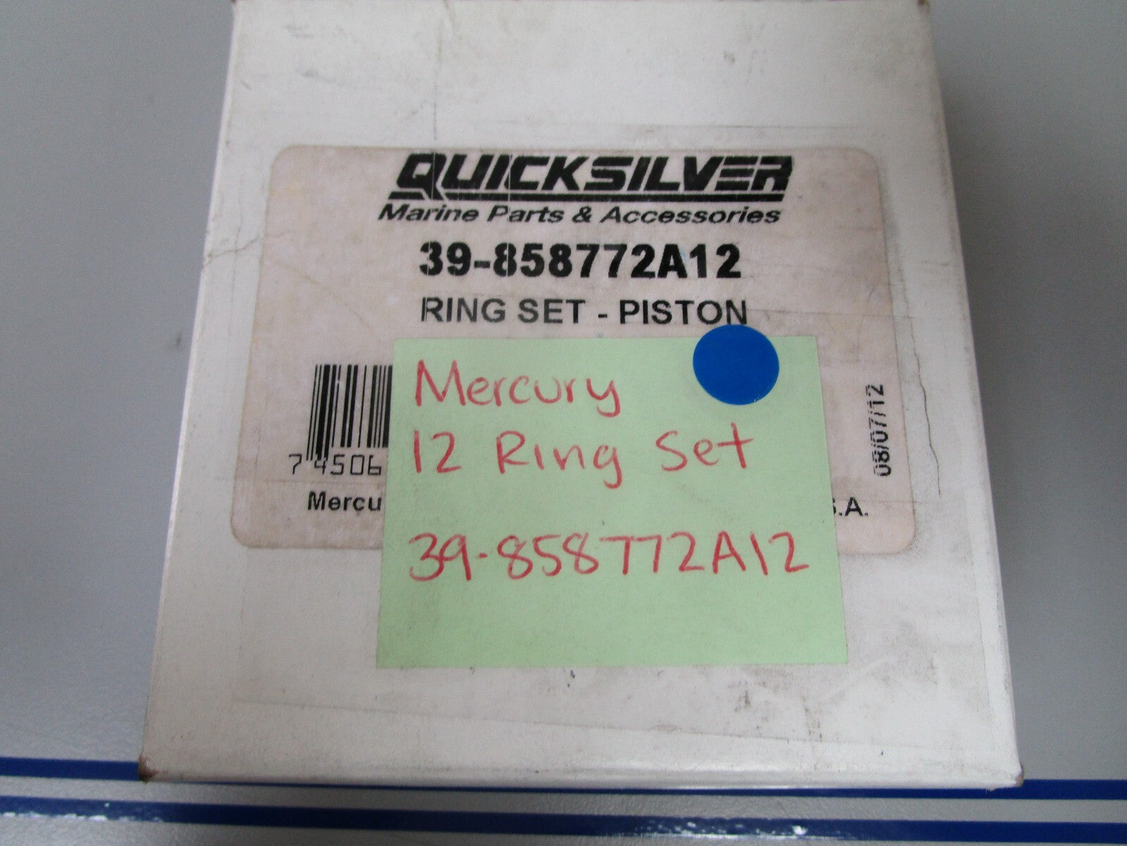 *NEW OEM* 0720 Mercury Quicksilver 12 Piston Ring Set 39-858772A12