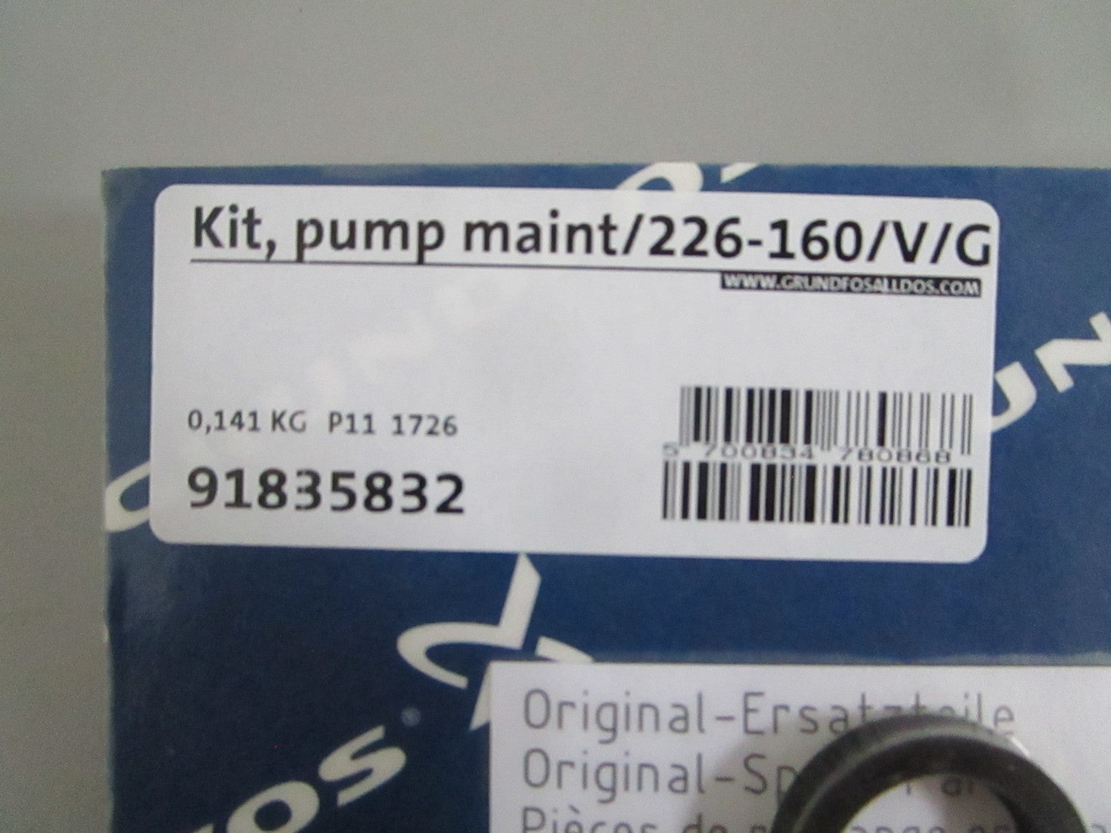 Grundfos 91835832 Pump Maintenance Kit DME 226-160 Viton NOS NEW OEM 0820