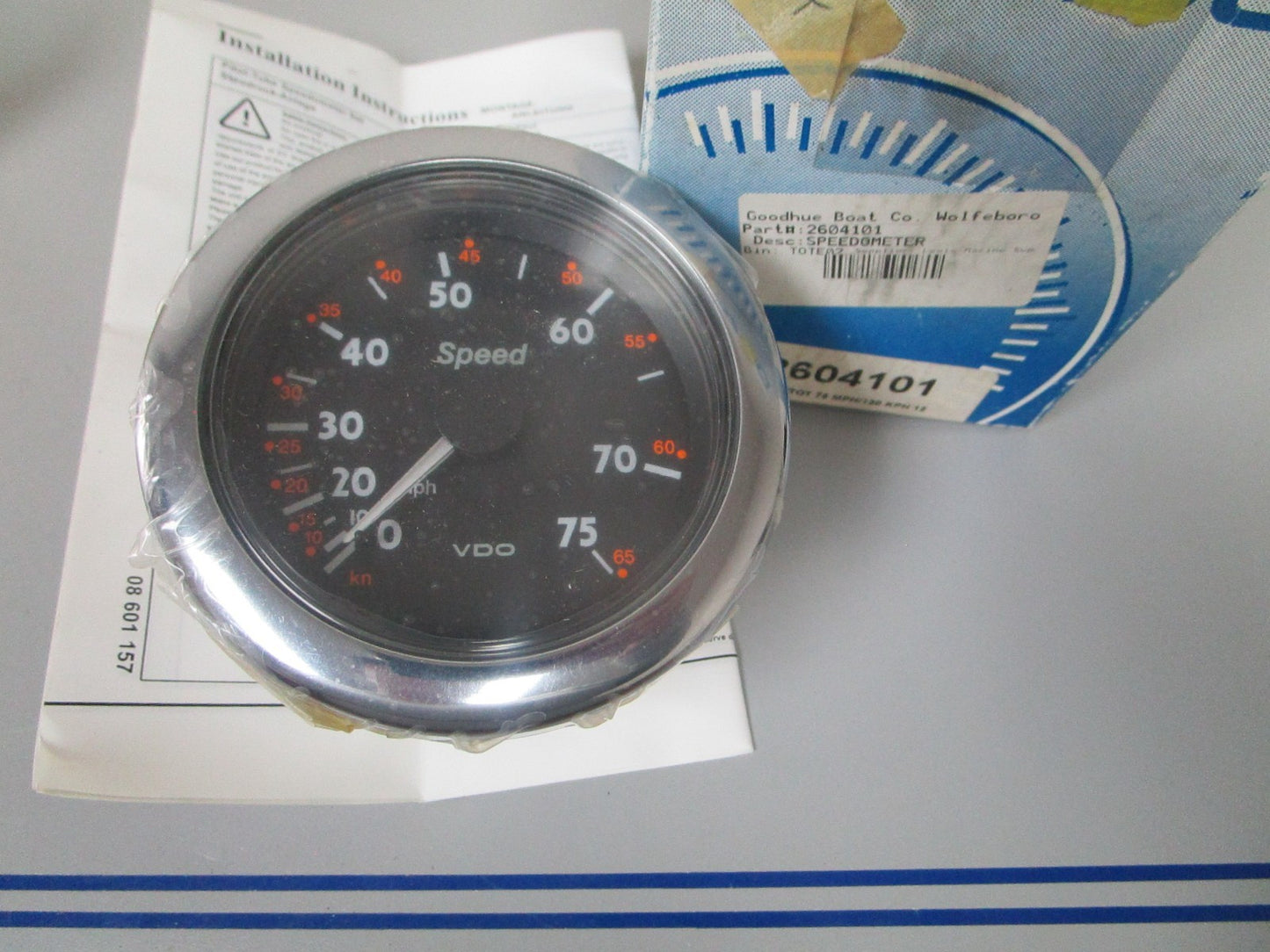 NEW OEM 2604101 VDO 75 MPH Speedometer Instrument Gauge 0720