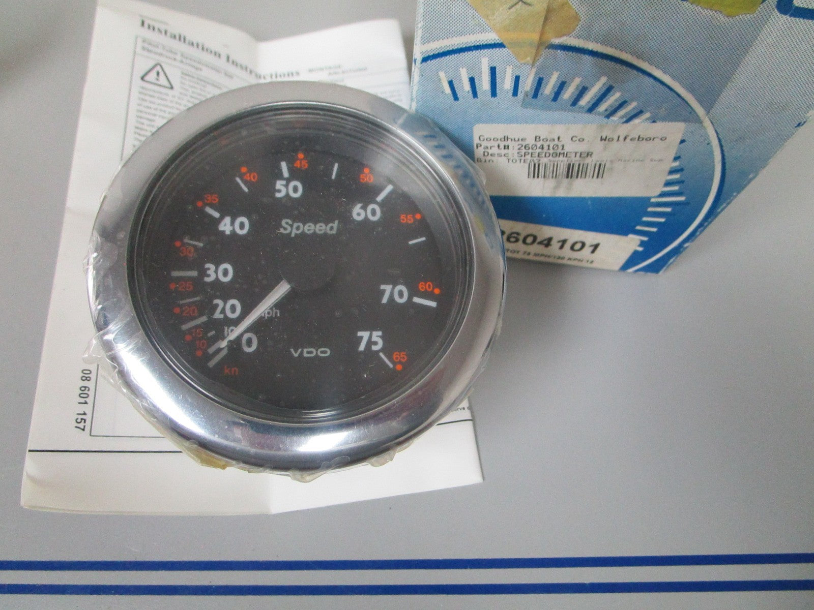 NEW OEM 2604101 VDO 75 MPH Speedometer Instrument Gauge 0720