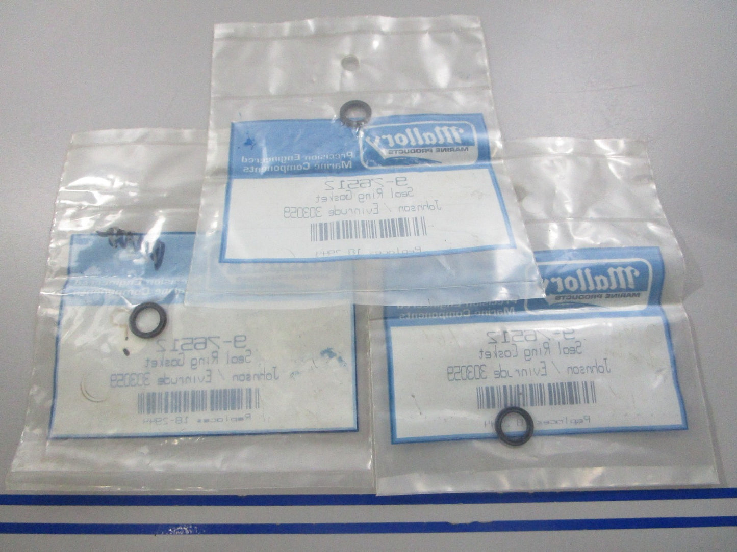 NEW (LOT OF 3) 9-76512 Replaces: Evinrude 303059 Mallory Seal Ring Gasket 0810