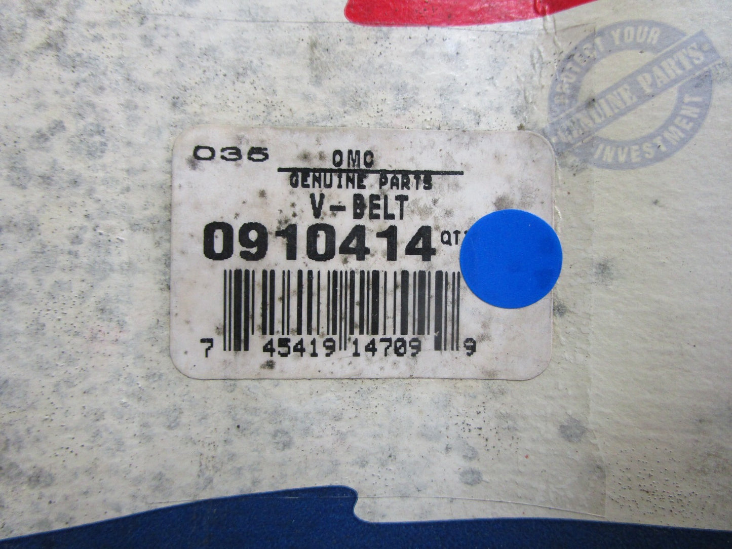 *NEW OEM* 0820 OMC Johnson Evinrude V-Belt 910414 0910414
