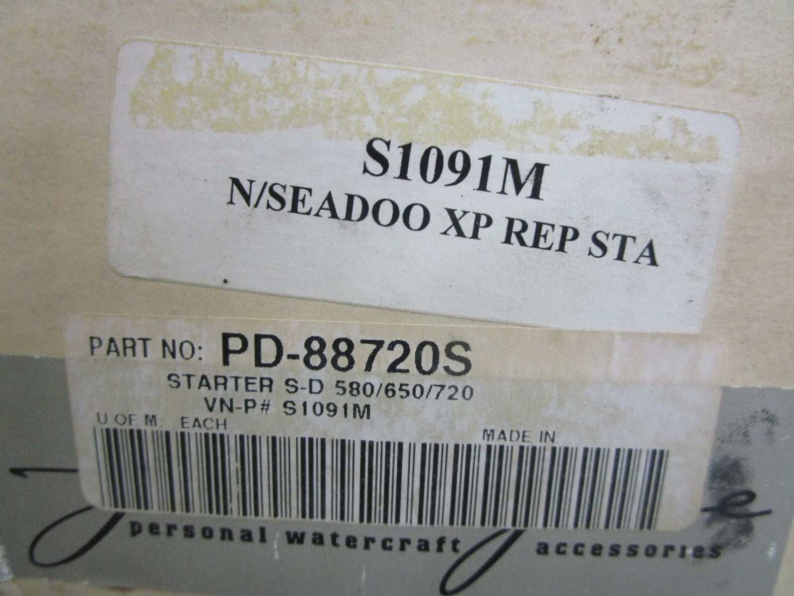 *NEW* 0820 Jetlyne Starter PD-88720S Fits: Sea Doo S1091M