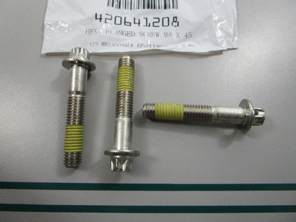 NEW OEM (LOT OF 3) 420641208 Can-Am Flange Screw 0810