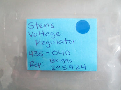 NEW Stens 435-040 Voltage Regulator Rep: 295924 0820