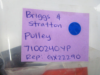NEW OEM 7100240YP Repleaces: GX22290 Briggs & Stratton Pulley 0810