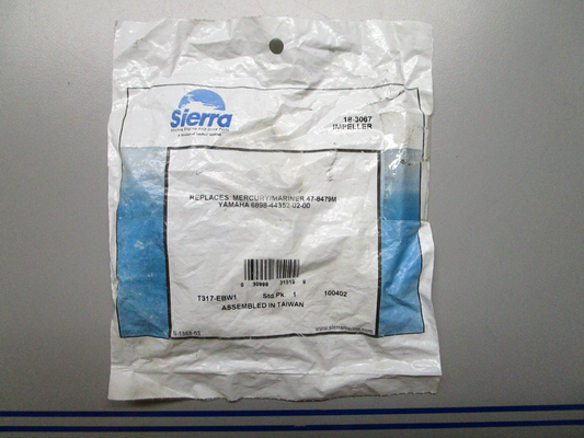 *NEW* 0810 Sierra Impeller 18-3067 Replaces: Mercury 47-8479M