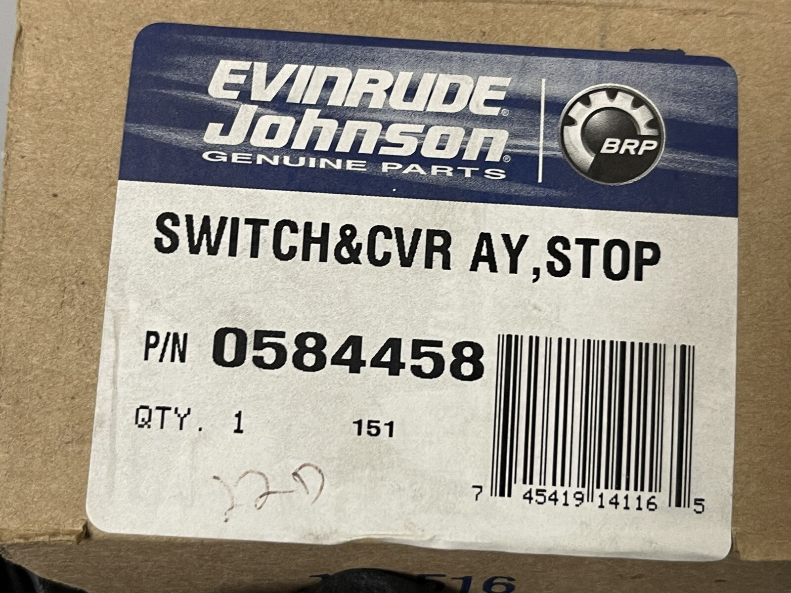 *NEW OEM* 0670 OMC Johnson Evinrude Stop Switch Assembly 584458 0584458