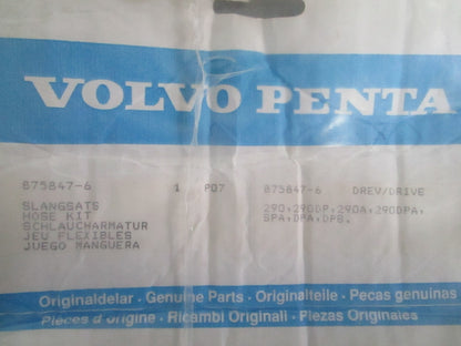 NEW OEM 875847 Volvo Penta Hose Kit 0820