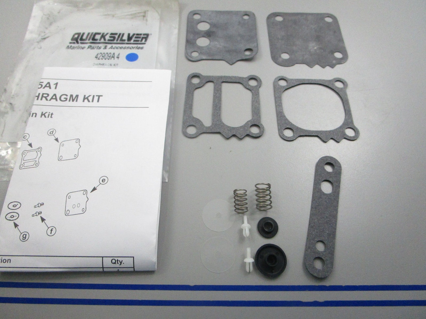 NEW OEM 42909A4 Mercury Quicksilver Diaphragm Kit 0810