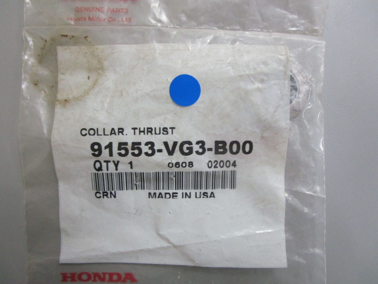 *NEW OEM* 0770 Honda Collar Thrust 91553-VG3-800