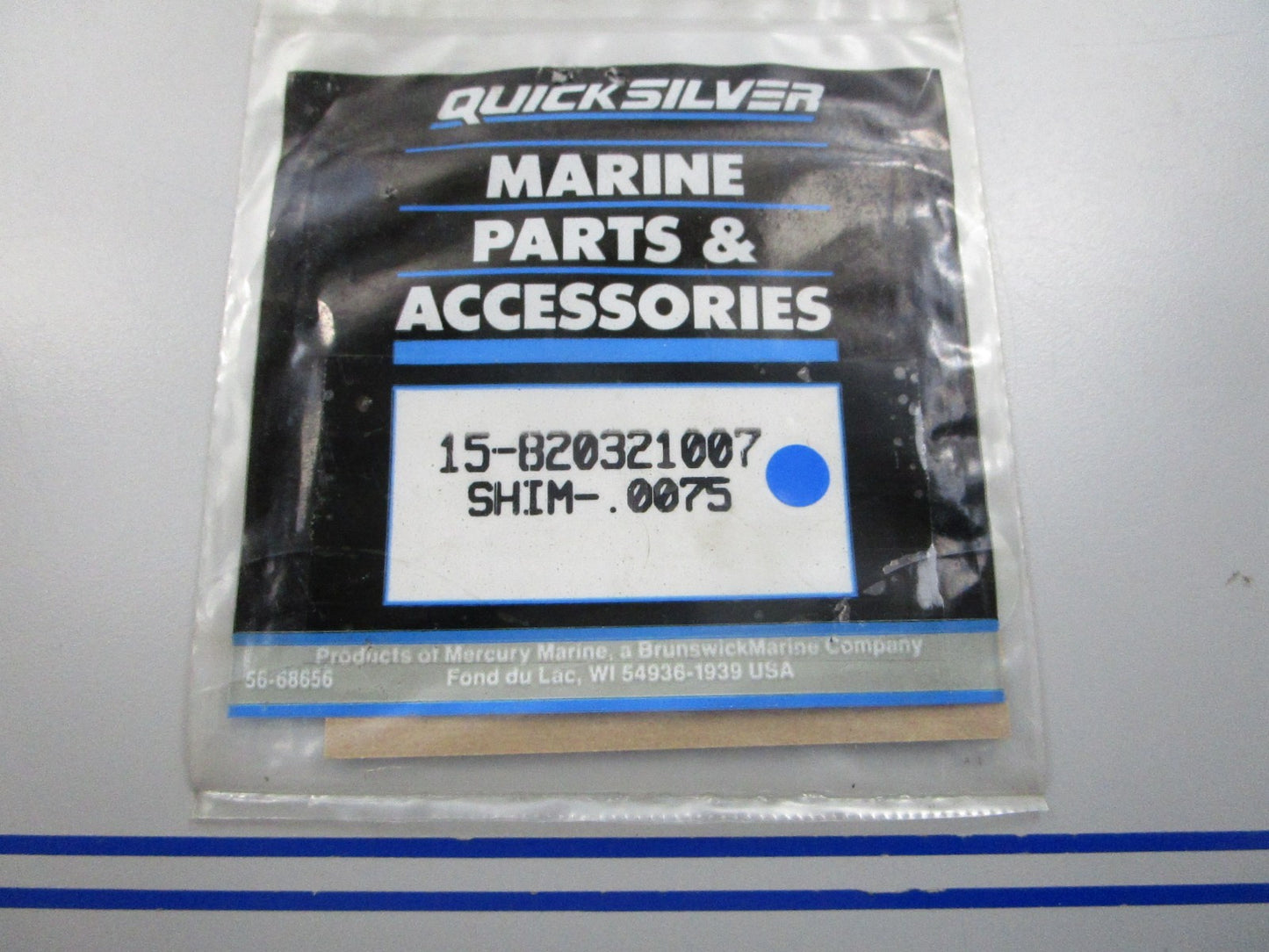 NEW OEM 15-820321007 Mercury Quicksilver .0075 Shim 0810