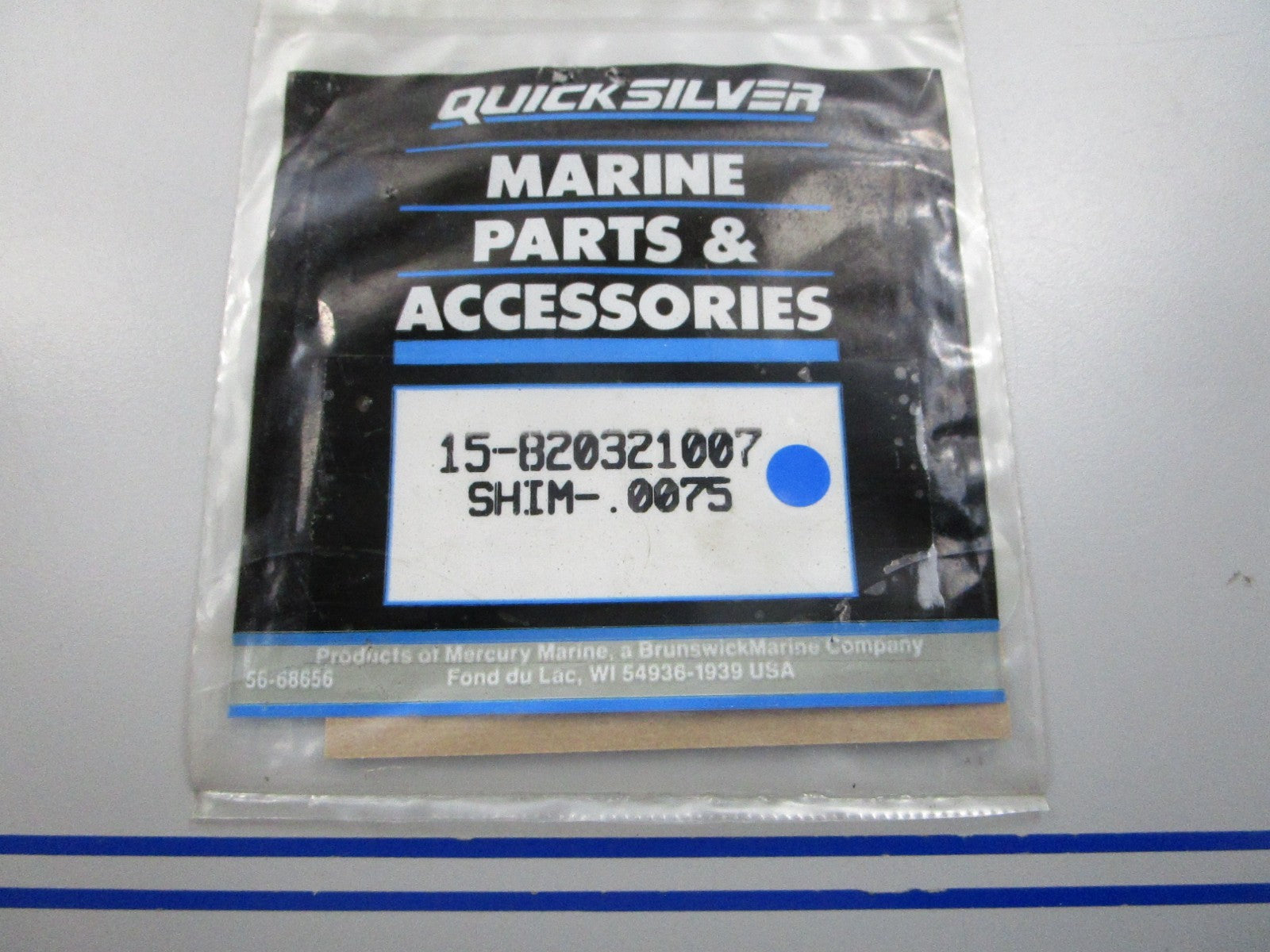 NEW OEM 15-820321007 Mercury Quicksilver .0075 Shim 0810