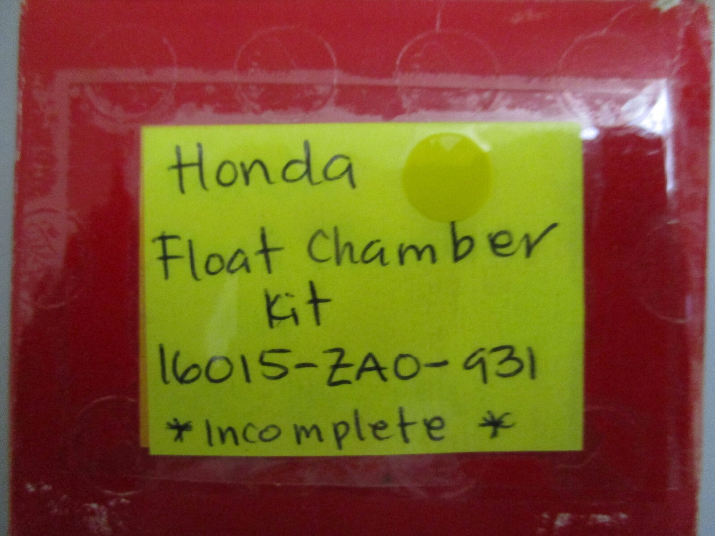 *NEW OEM* 0770 Honda Float Chamber Kit 16015-ZA0-931