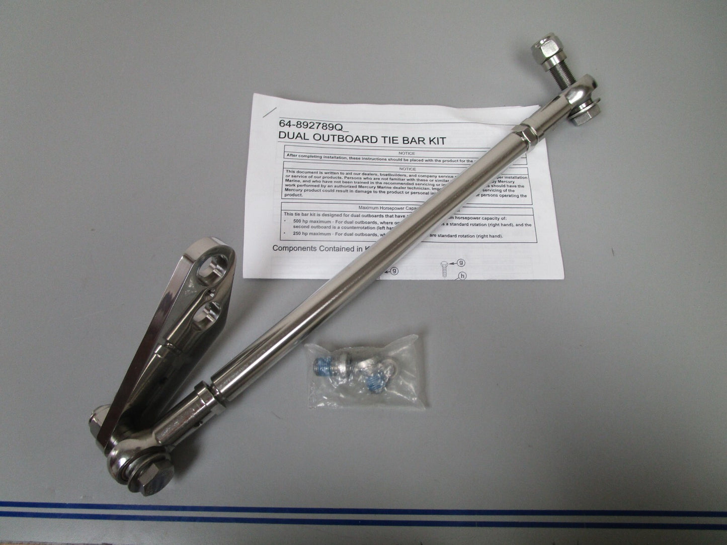 *NEW OEM* 0720 Mercury Quicksilver 30in Tie Bar & Ball Joint Assembly 892789Q25
