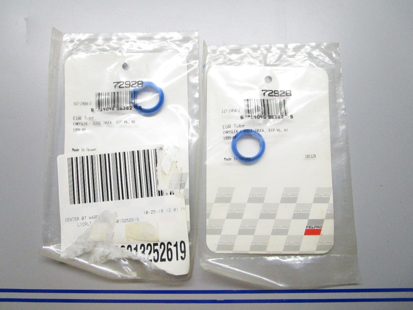 *NEW* (LOT OF 2) 0810 Fel-Pro EGR Tube Seal 72928