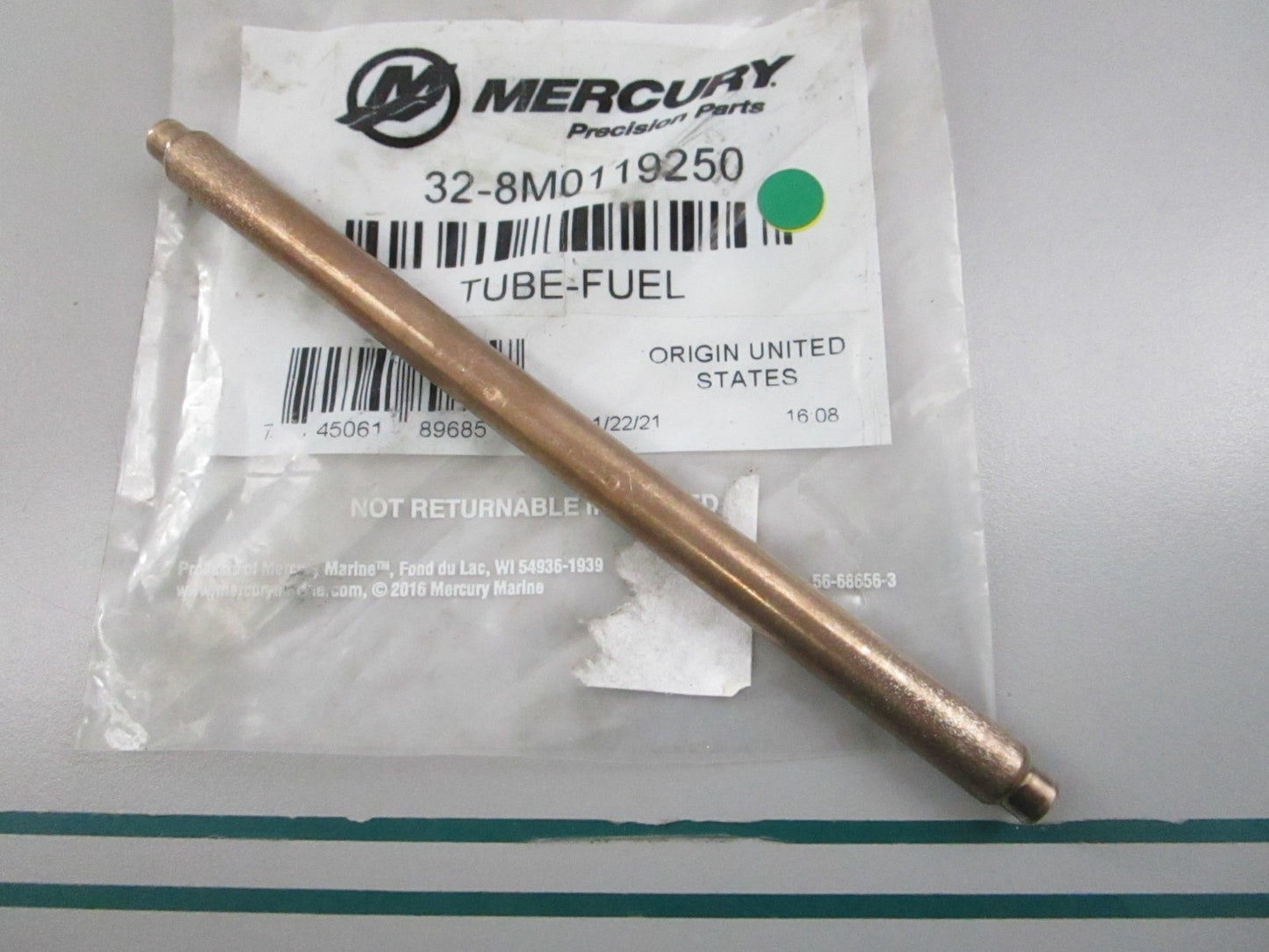 NEW OEM 32-8M0119250 Mercury Quicksilver Fuel Tube 0810