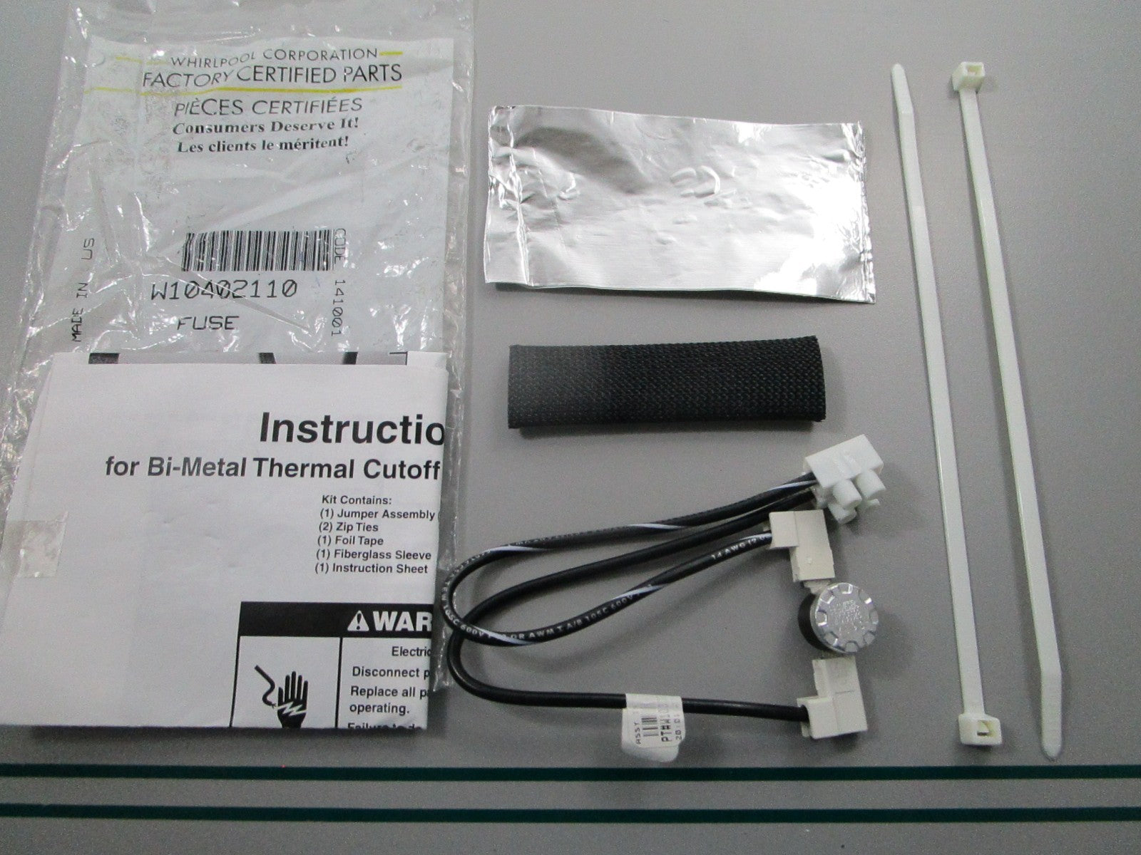 NEW OEM W10402110 Whirlpool Fuse Kit 0810